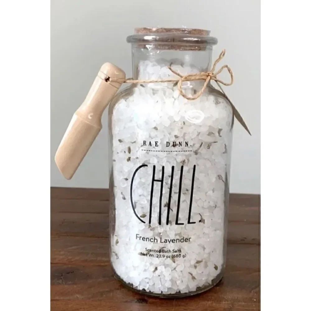 Rae Dunn “Chill” French Lavender Scented Bath Salts NWT